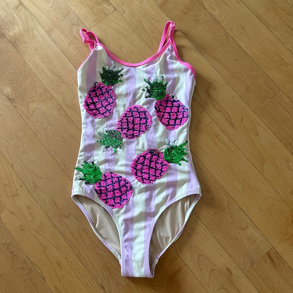 Sequin Pineapple One Piece Bathing Suit